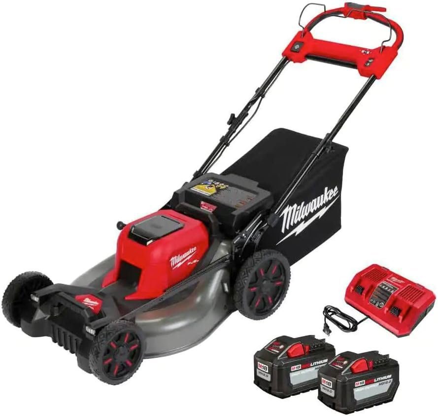 milwaukee 2823 20 m18 fuel self propelled dual battery 21 in walk behind mower