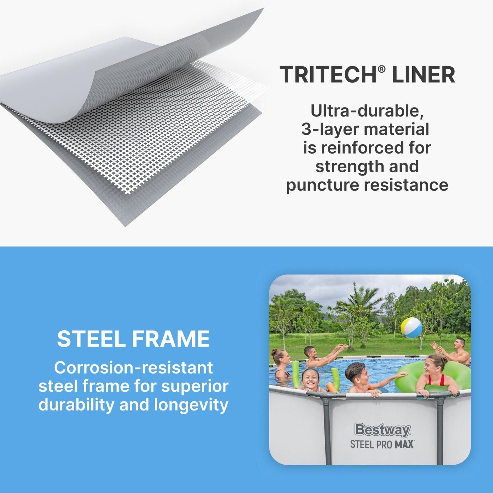bestway steel pro max 10 foot x 30 inch round metal frame above ground outdoor backyard swimming pool set with 330 gph filter pump