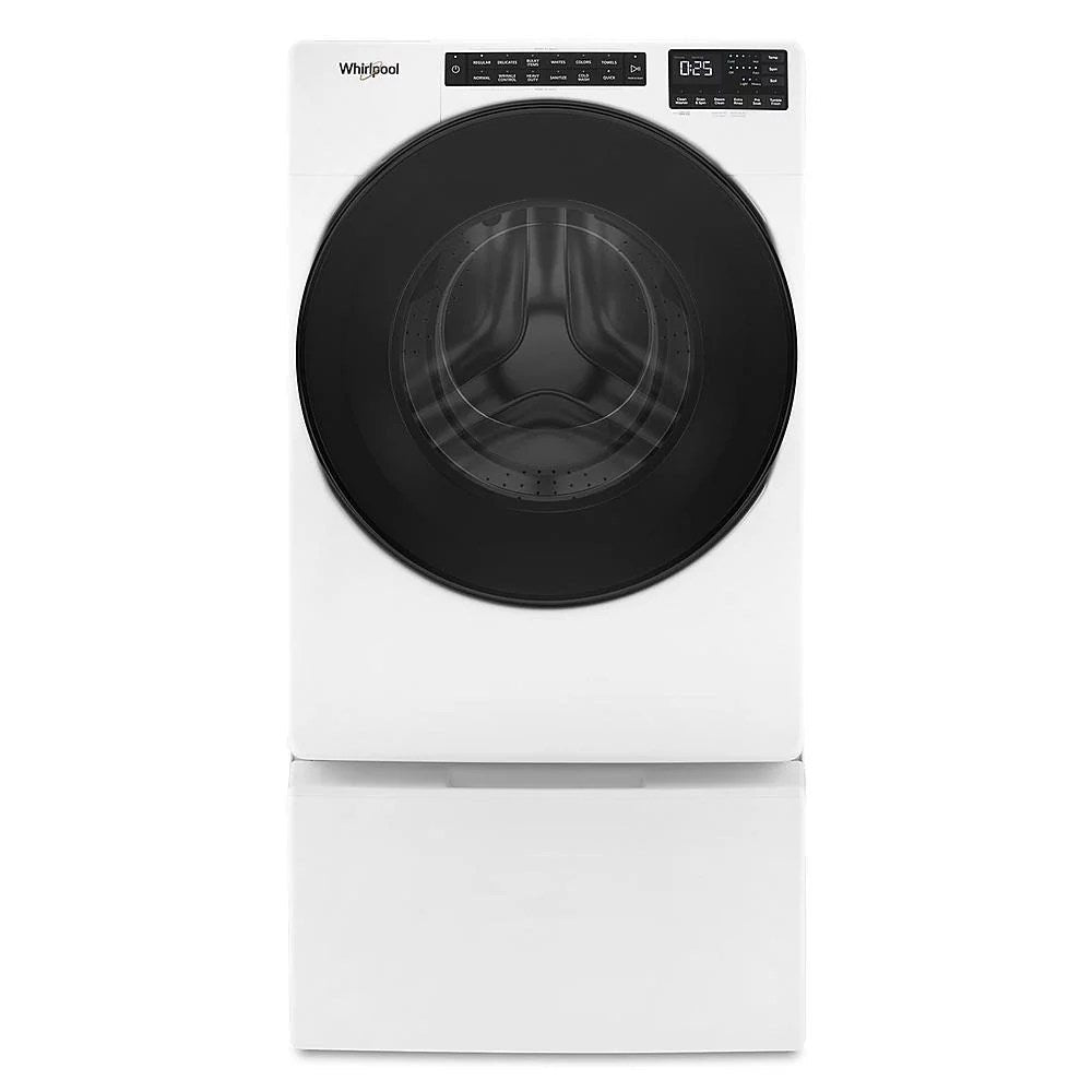 whirlpool – 5.0 cu. ft. high efficiency stackable front load washer with quick wash cycle – white
