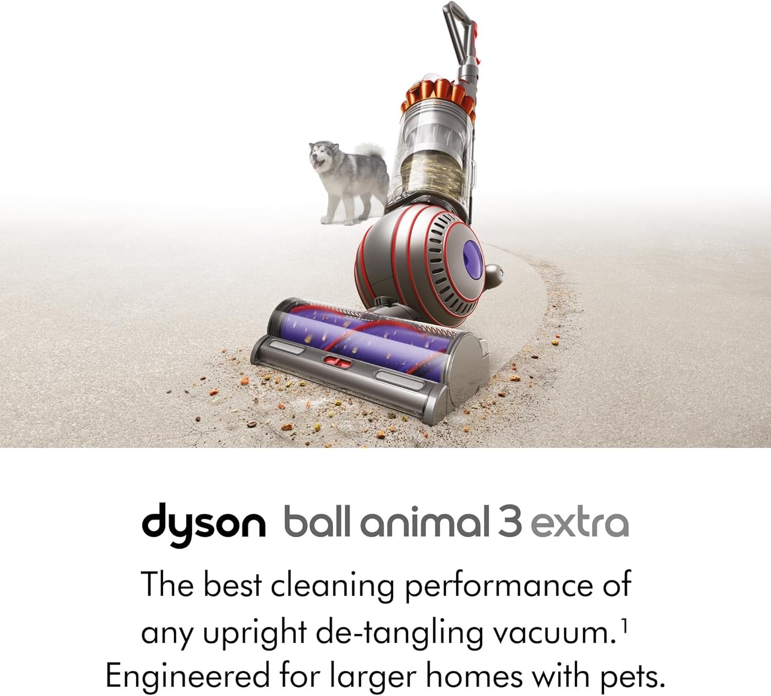 dyson ball animal 3 upright vacuum, corded, 290aw, de tangling motorbar cleaner