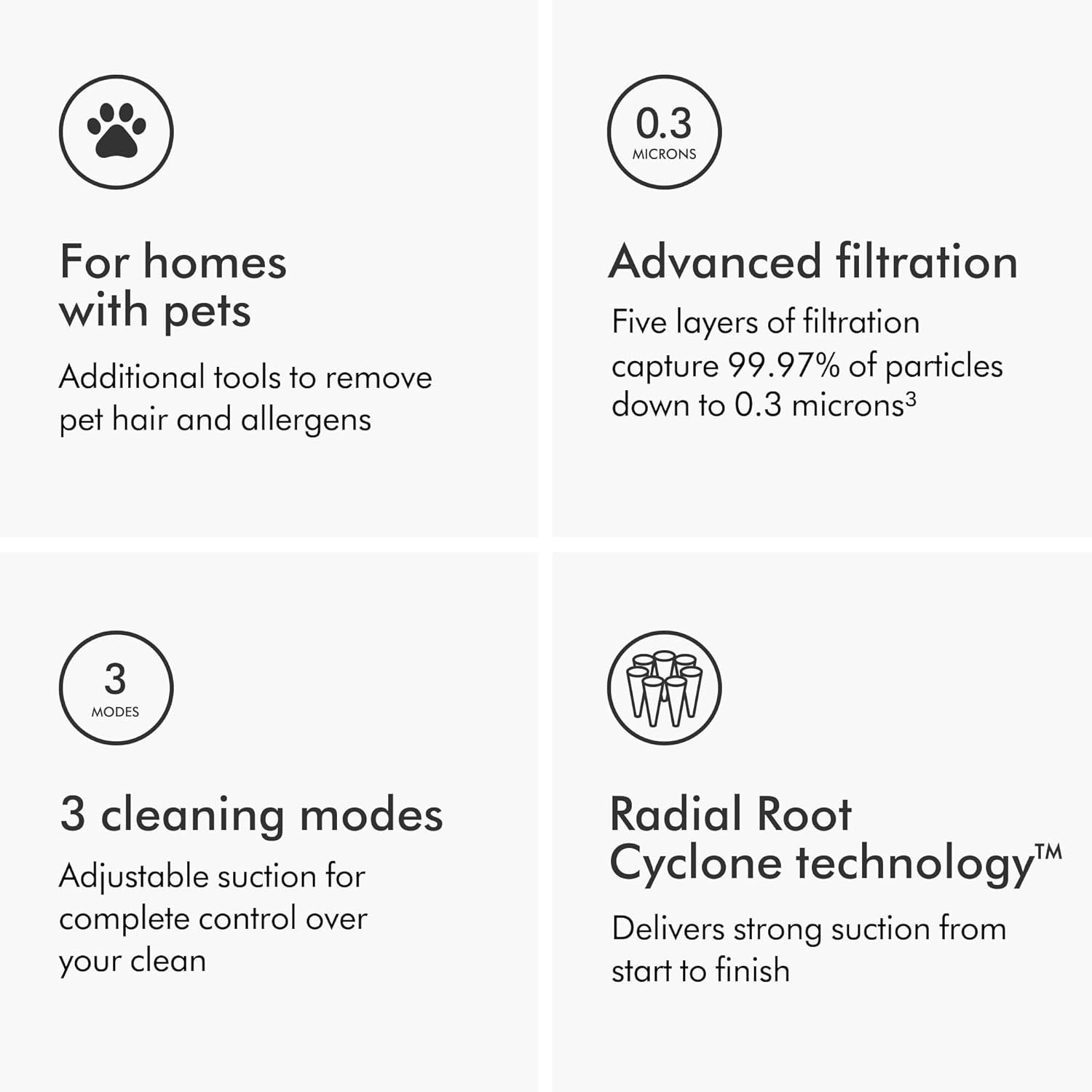 dyson ball animal 3 upright vacuum, corded, 290aw, de tangling motorbar cleaner
