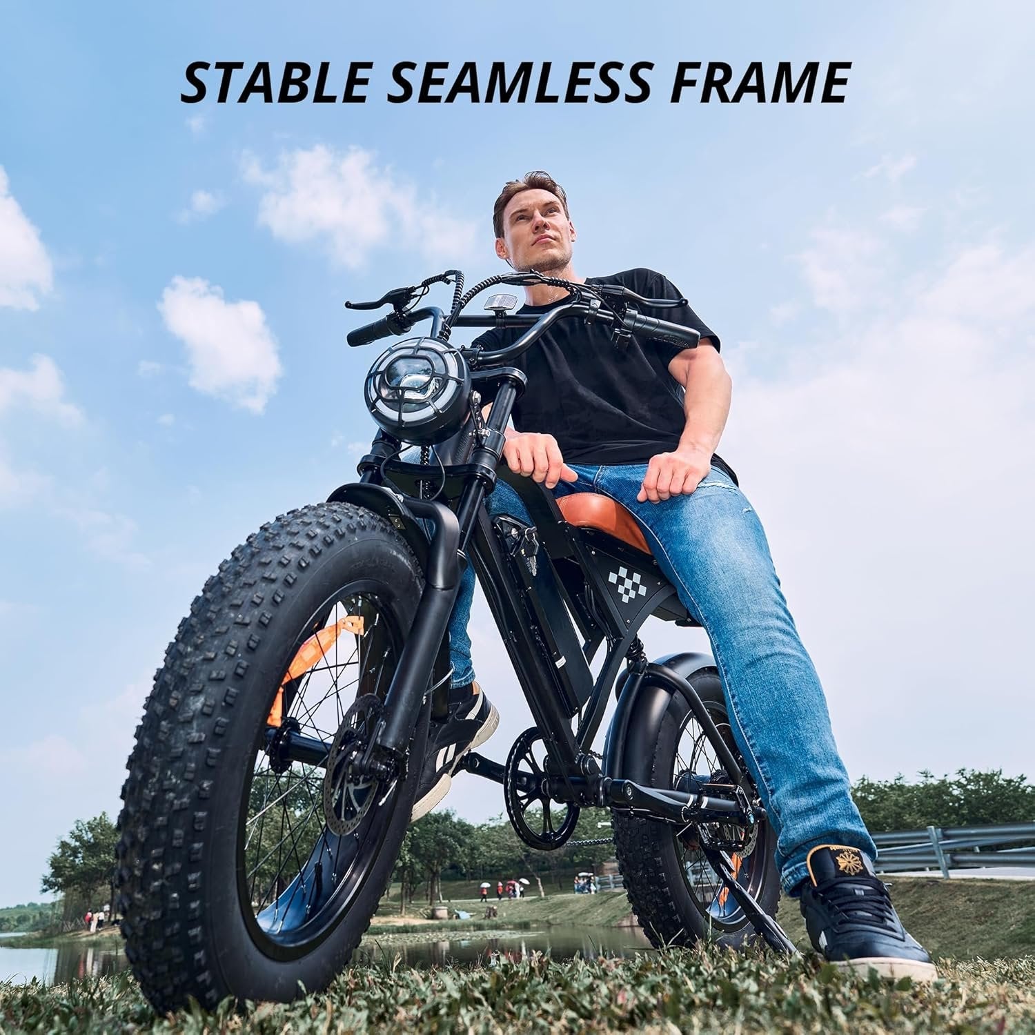 electric bike for adults, 750–1000w, 60 mile range, 20mph, 20″/26″ tires, mountain & commuting