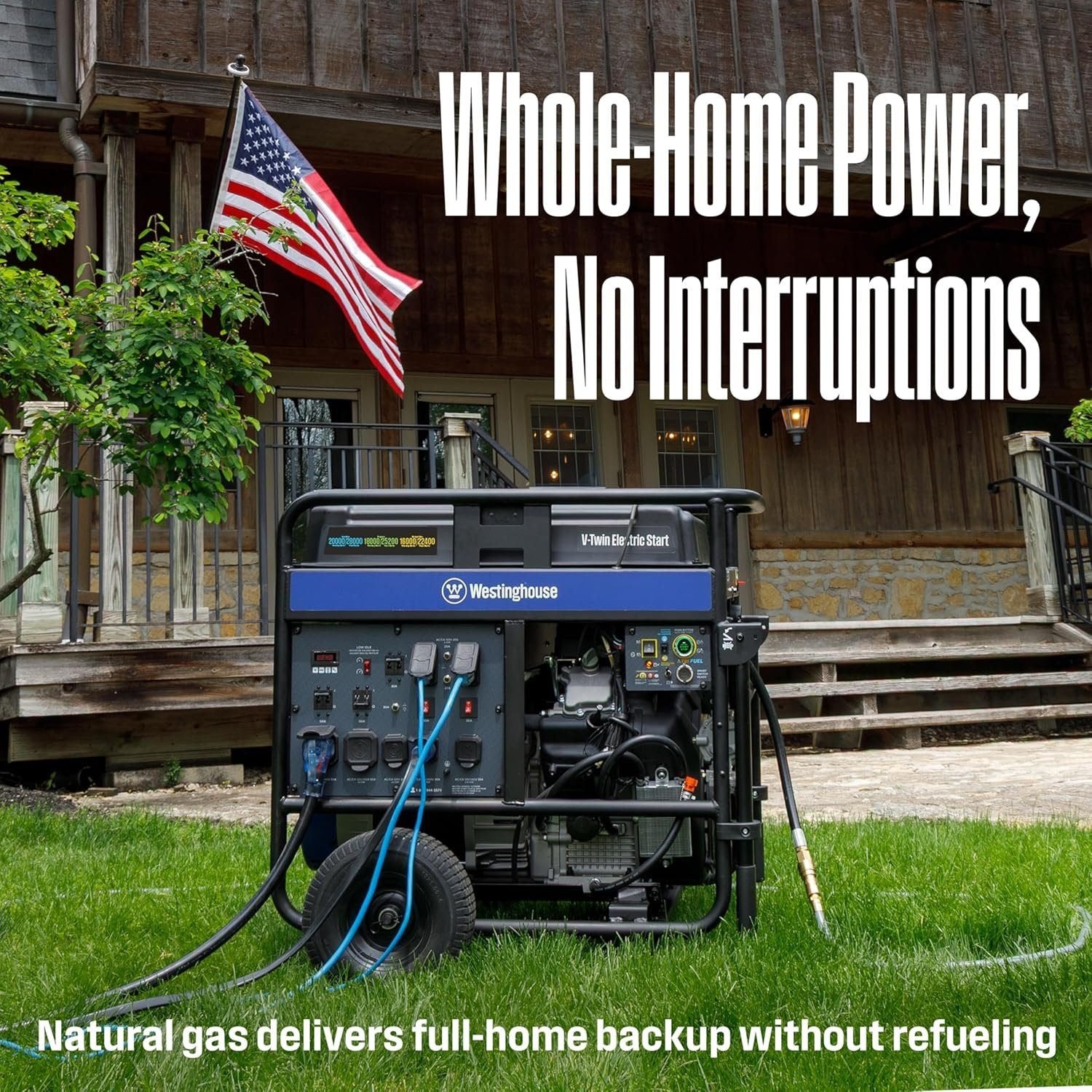 westinghouse 28,000/20.000 watt tri fuel portable generator