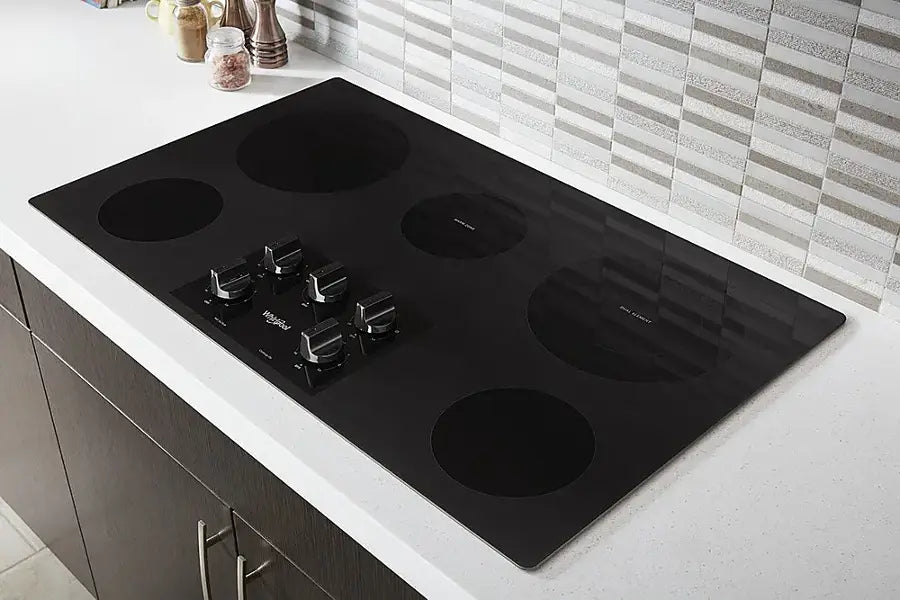 whirlpool 36 inch electric ceramic glass cooktops wce55us6hb