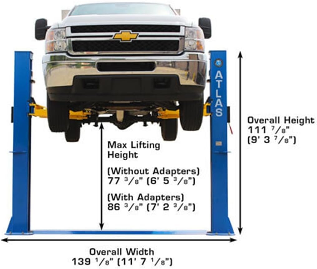 atlas automotive equipment atlas equipment bp10000x commercial grade baseplate 10 000 lb. capacity 2 post lift