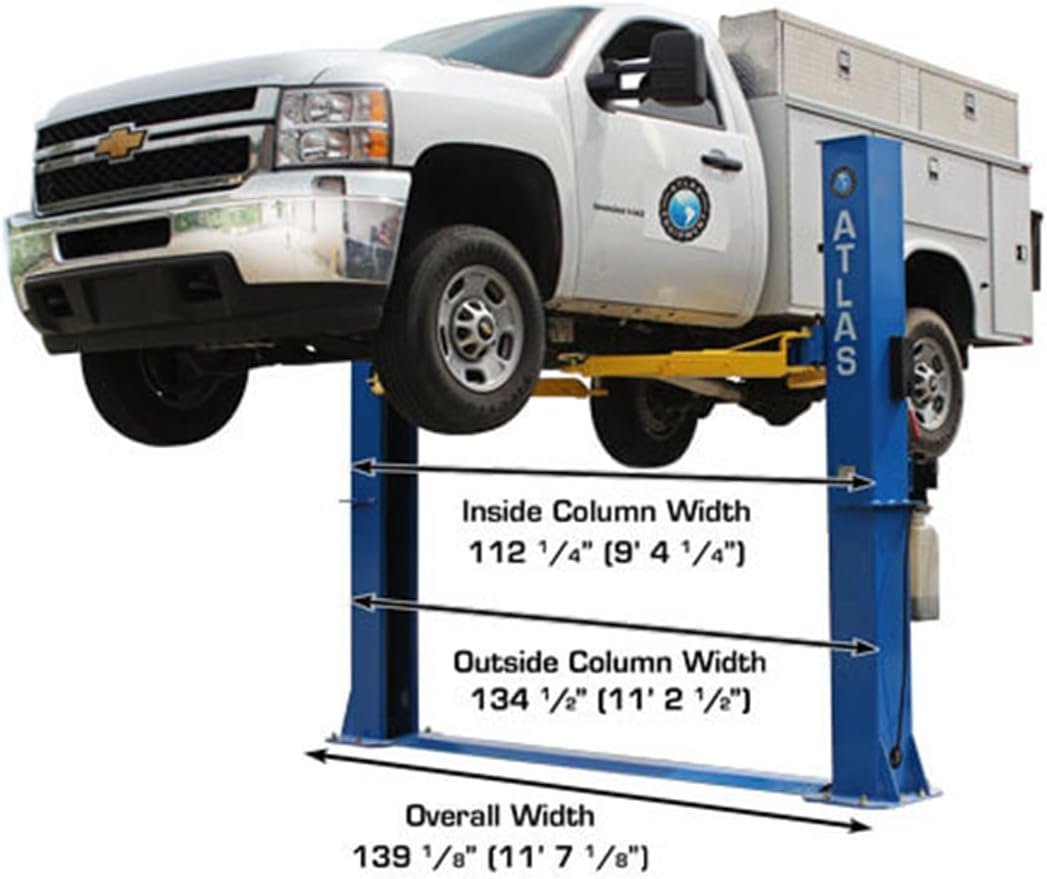 atlas automotive equipment atlas equipment bp10000x commercial grade baseplate 10 000 lb. capacity 2 post lift