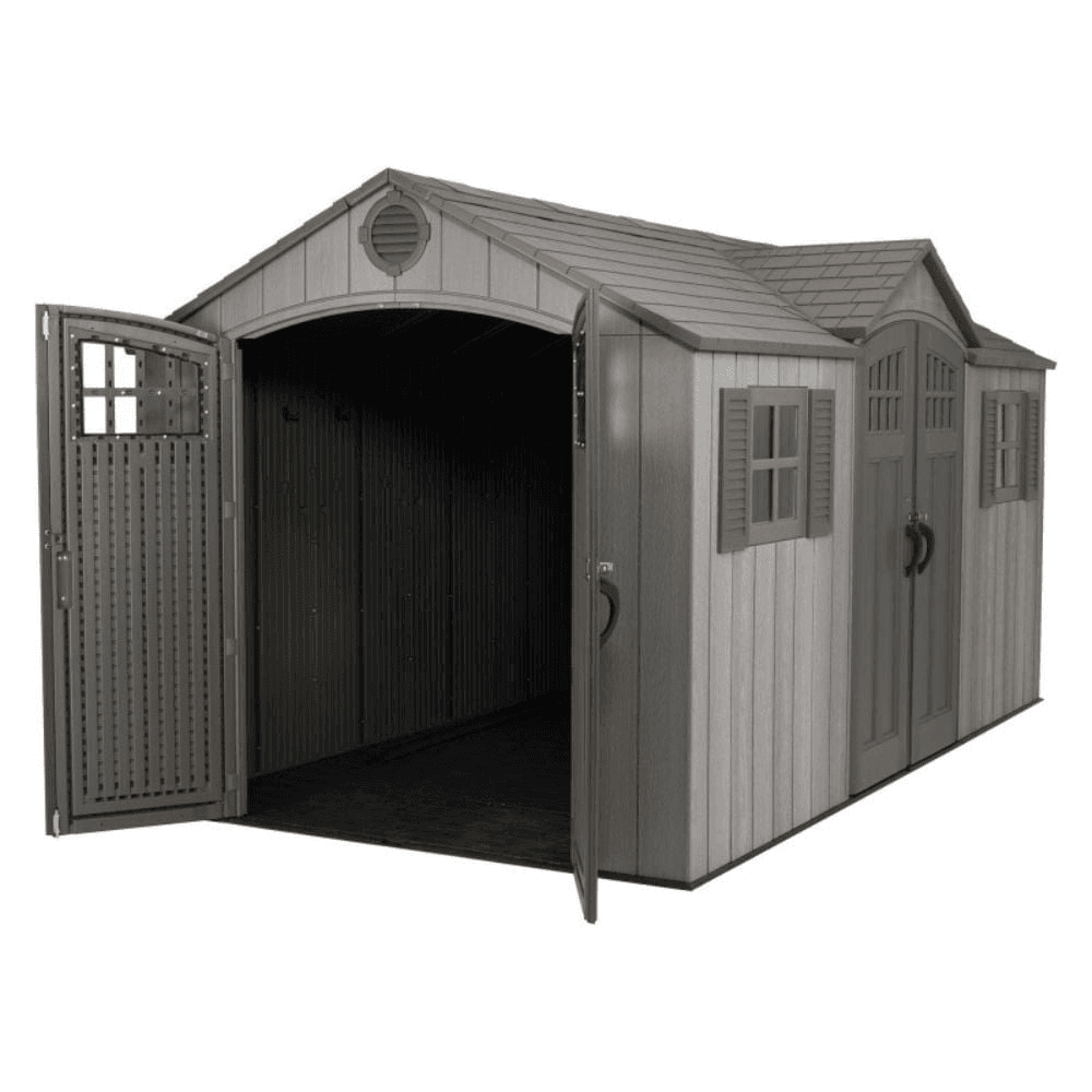 lifetime 15′ x 8′ rough cut backyard storage shed with floor (60318)