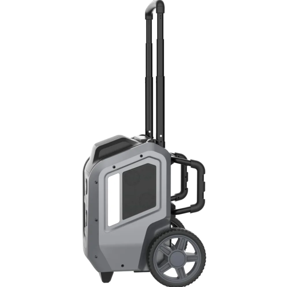 yard force portable power station 2400 watt continuous 4800 watt peak, bluetooth speaker, wifi connection, wireless charging, rv 30a plug, led light