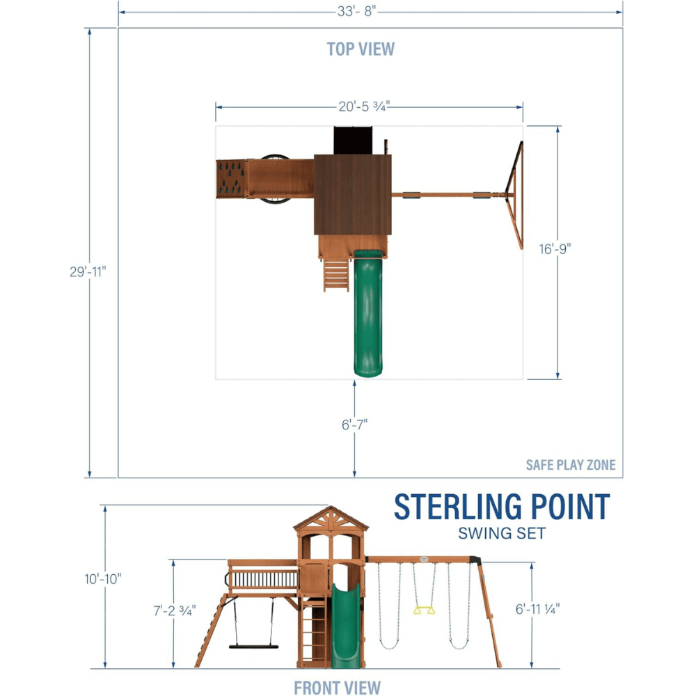 sterling point swing set – a backyard playground for endless adventure