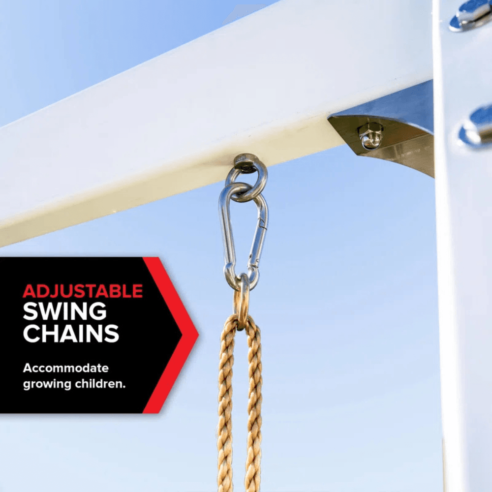 sports power vinyl covered wood swing set – classic & durable for outdoor fun