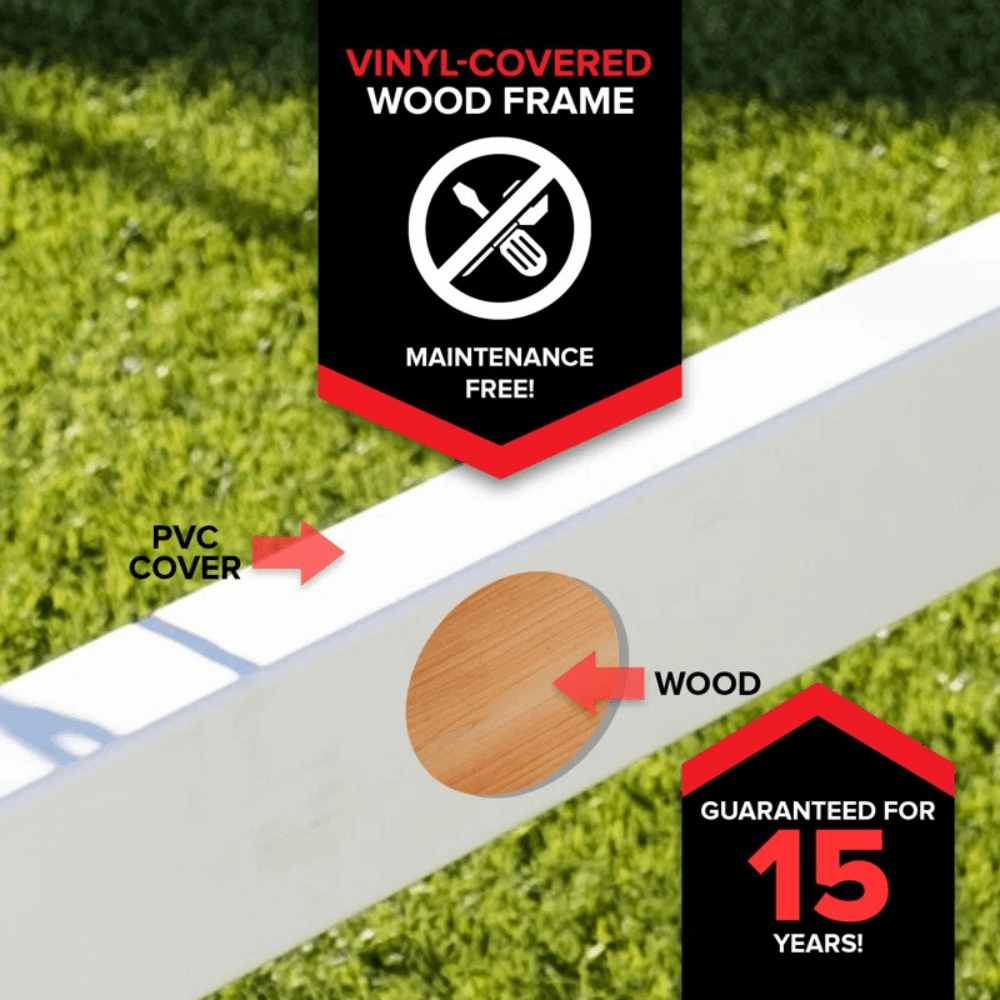 sports power vinyl covered wood swing set – classic & durable for outdoor fun