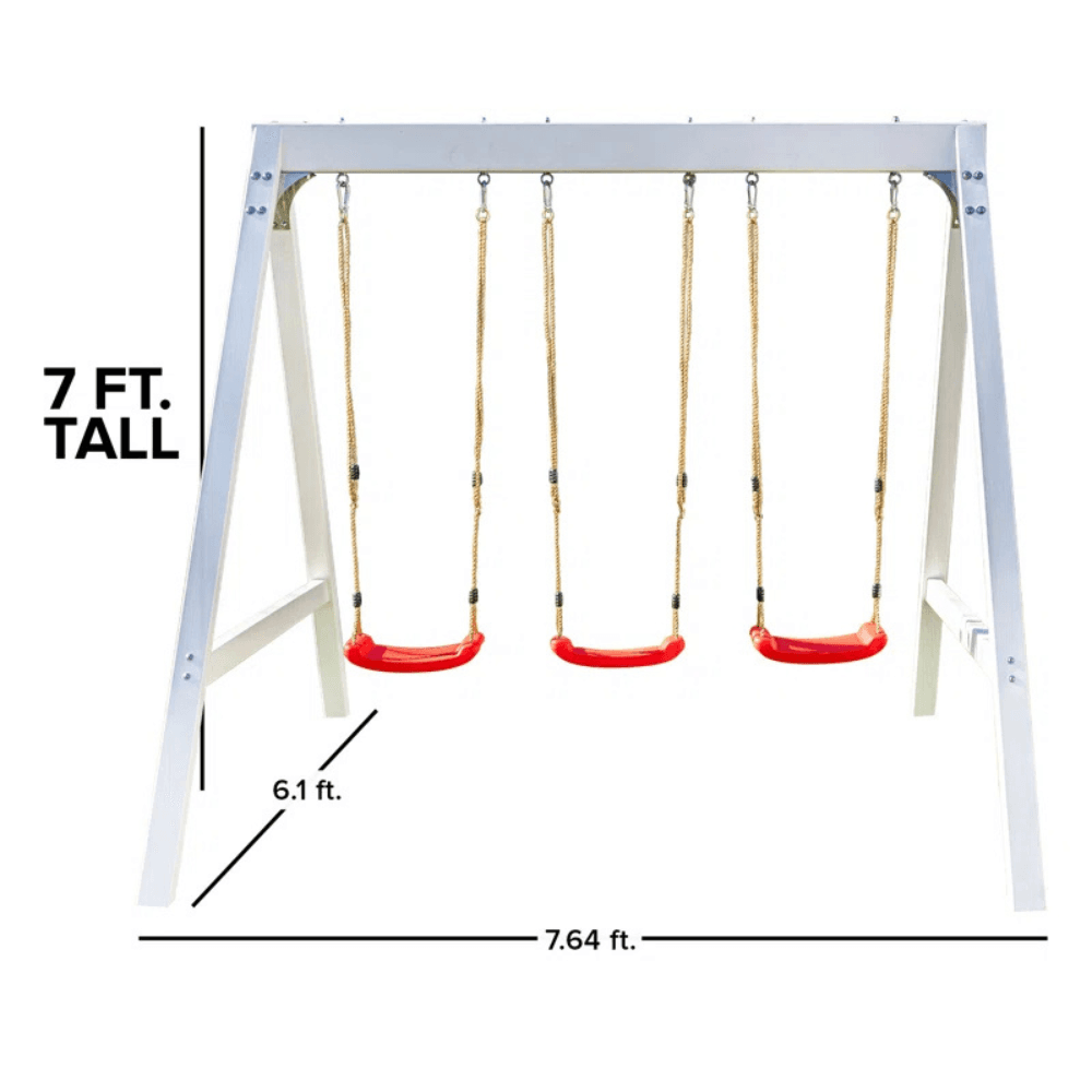sports power vinyl covered wood swing set – classic & durable for outdoor fun
