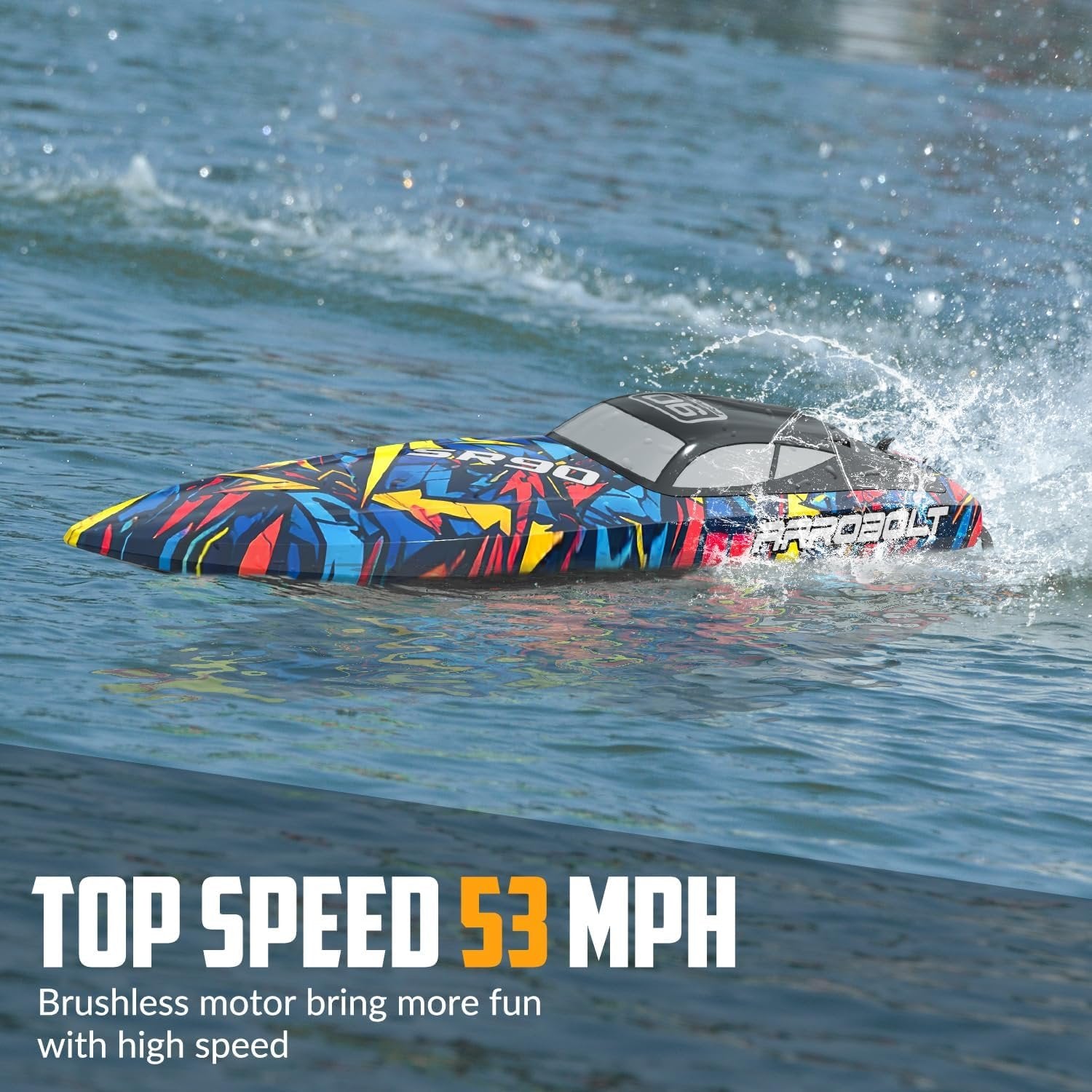 volantexrc brushless rc boat vector90, high speed remote control boat, remote control fast racing rc boat for adults