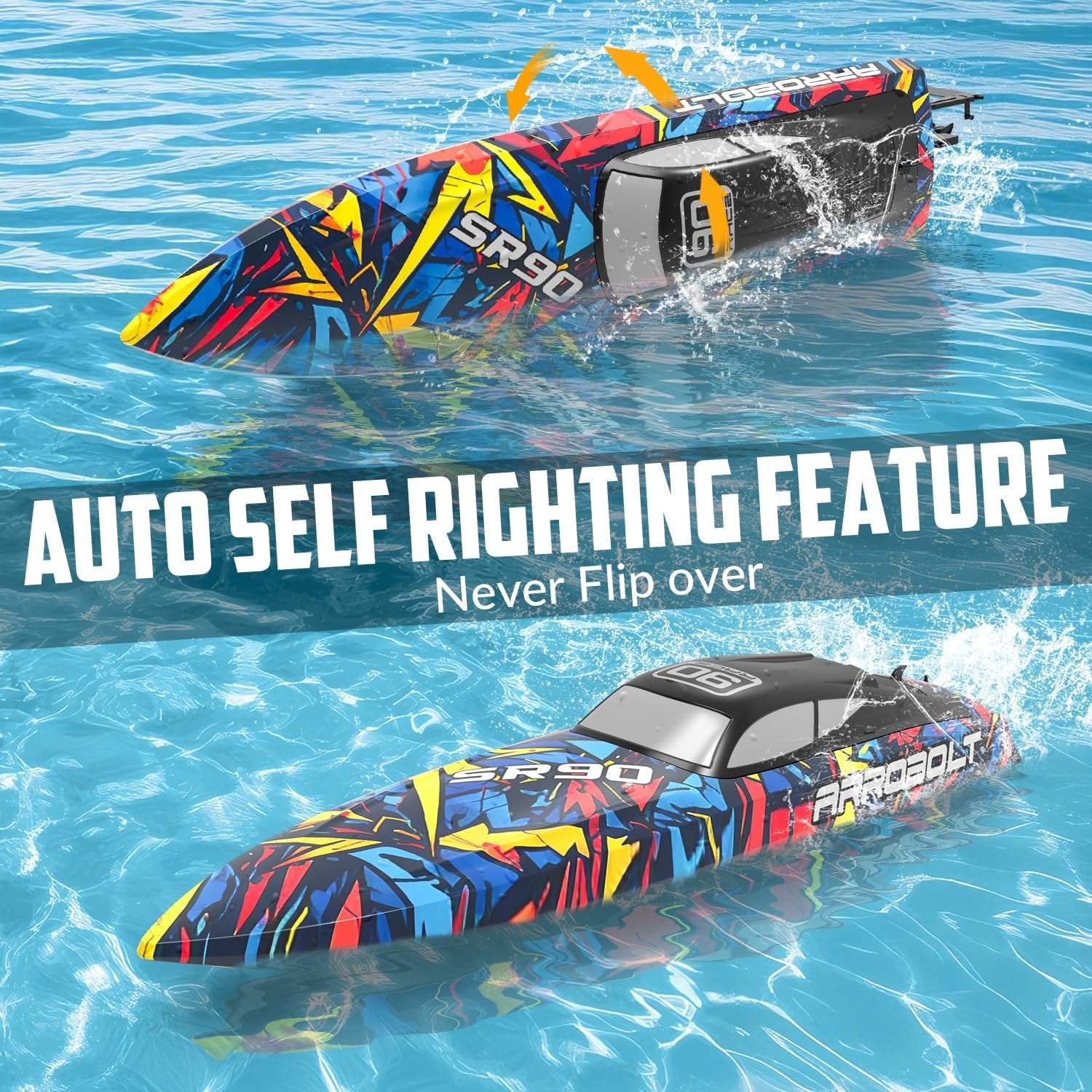 volantexrc brushless rc boat vector90, high speed remote control boat, remote control fast racing rc boat for adults