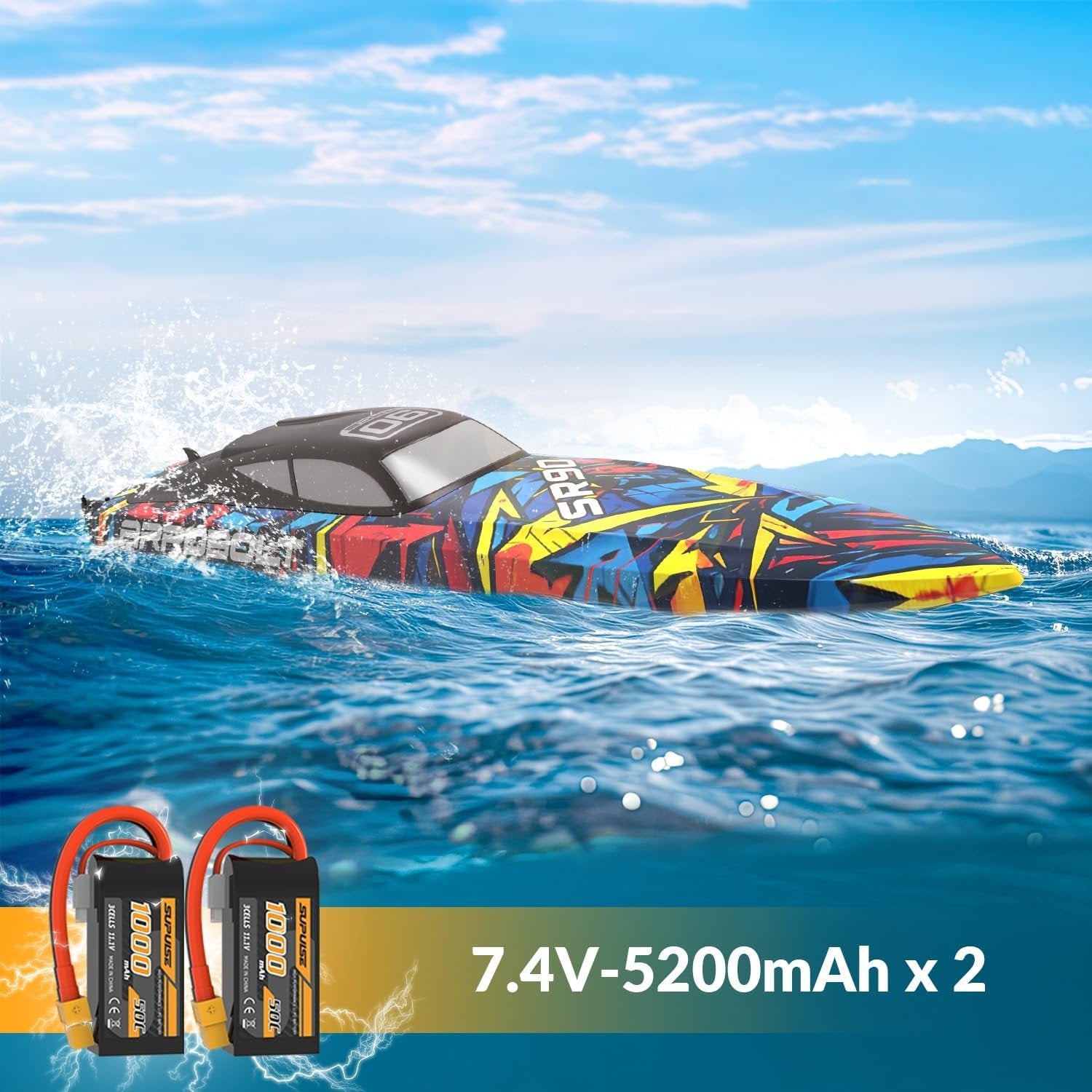 volantexrc brushless rc boat vector90, high speed remote control boat, remote control fast racing rc boat for adults