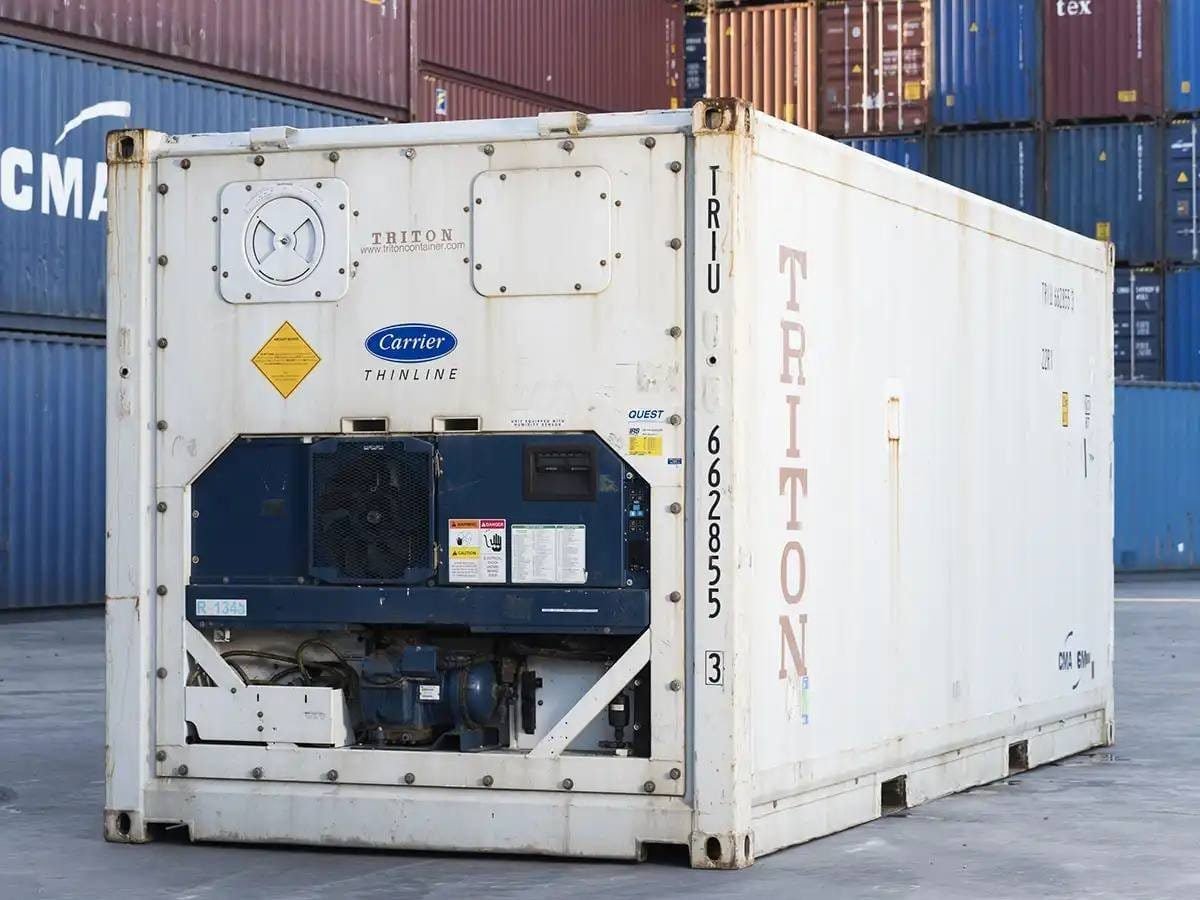 20ft refrigerated white shipping container