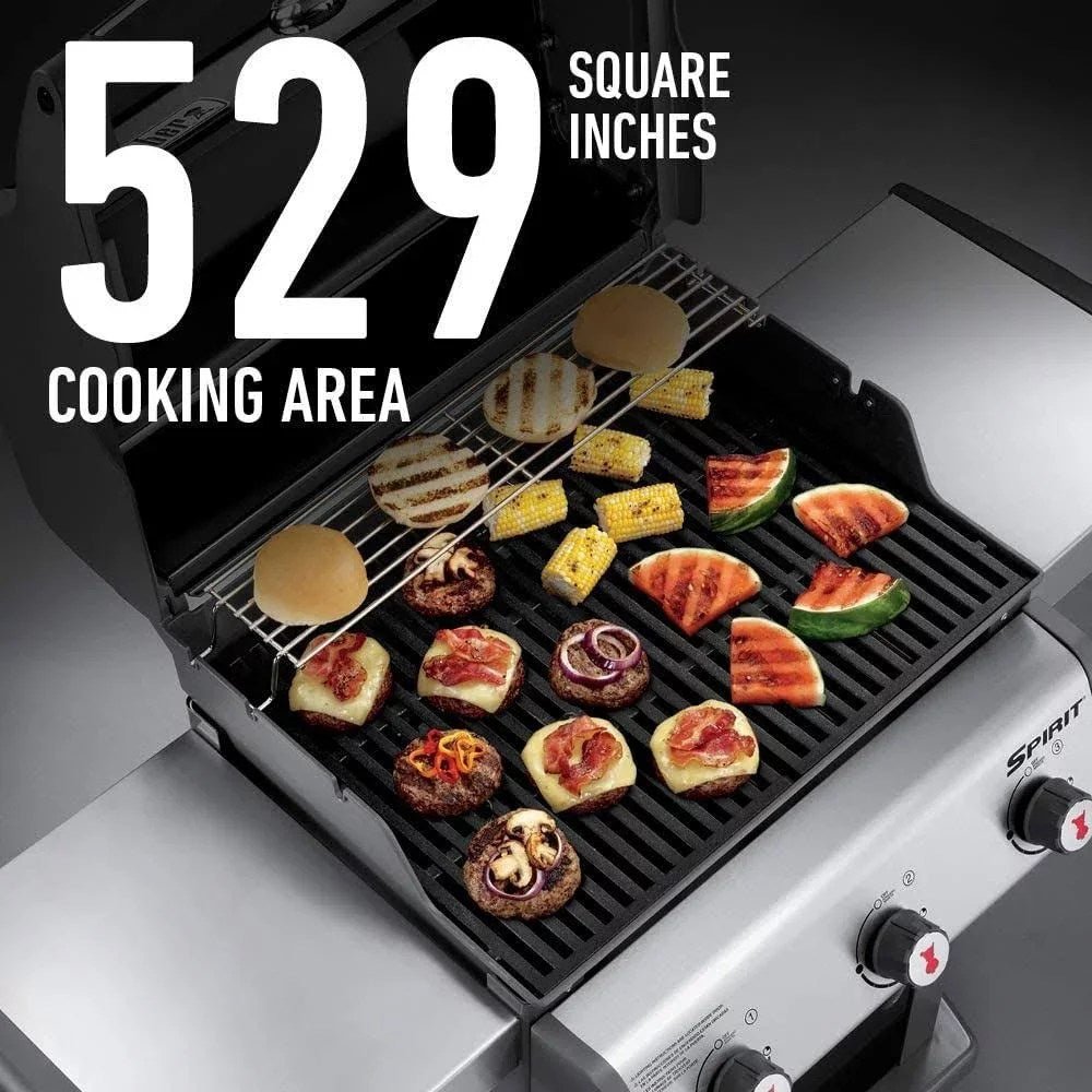weber 47510001 spirit e 310 3 burner natural gas black bundle with generic grill cover barbecue drip pans set of 3