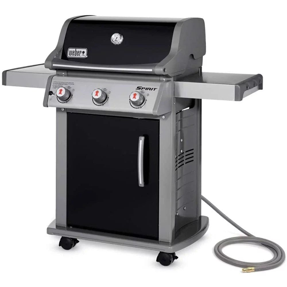 weber 47510001 spirit e 310 3 burner natural gas black bundle with generic grill cover barbecue drip pans set of 3