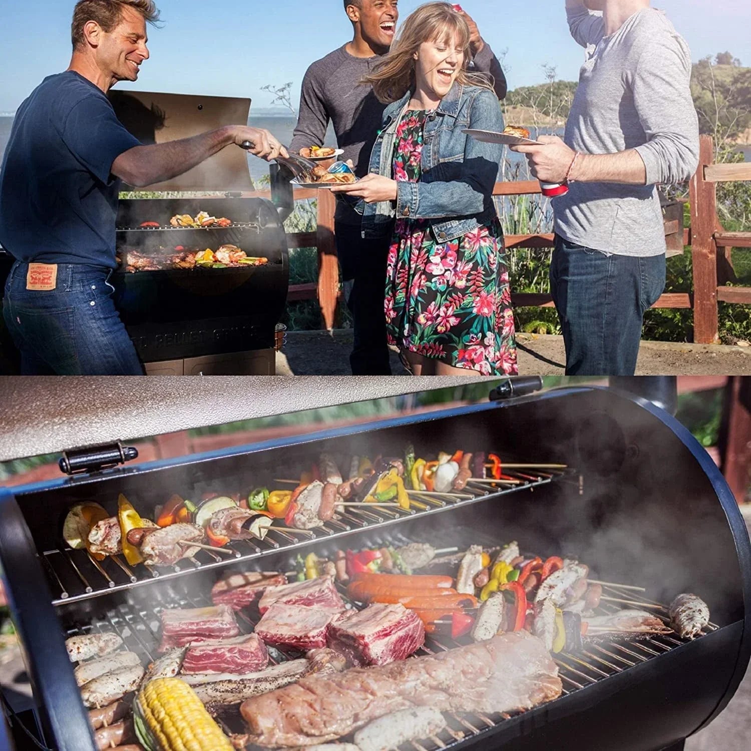 z grills wood pellet ultimate 8 in 1 smoker grills 1000e