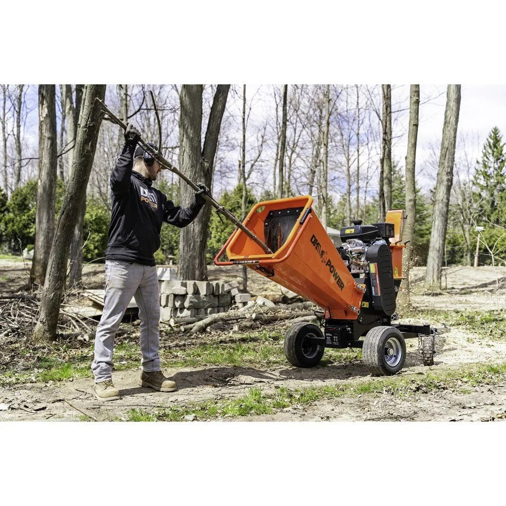 detail k2 opc566e 6 in – 14hp kinetic wood chipper with electric start and auto blade feed kohler ch440 command pro commercial gas engine