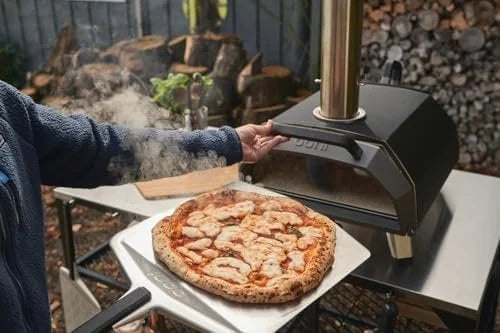ooni karu 2 pro multi fuel pizza ovens – wood and gas outdoor pizza oven with pizza stone & integrated thermometer, pizza oven outdoor, dual fuel 16 inch pizza maker, outdoor cooking grill