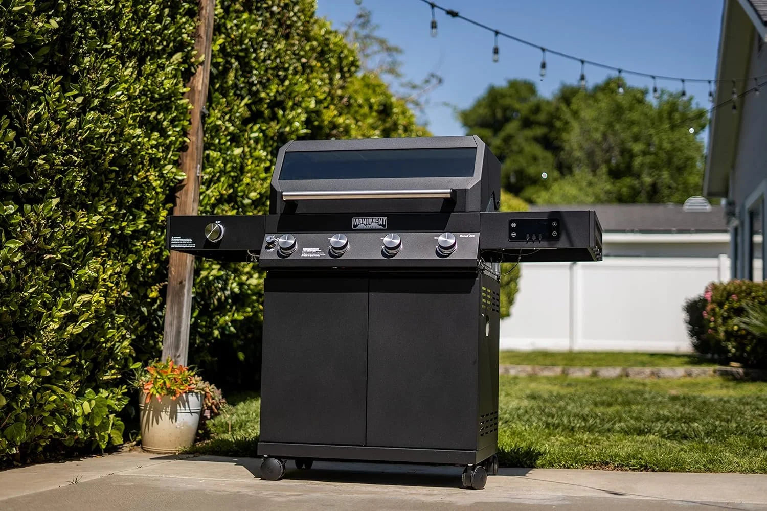 monument grills denali 425 black smart tech propane gas grills